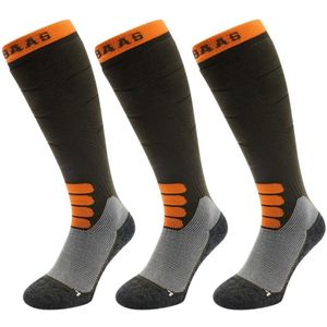 Poederbaas Skisokken Merinowol Pro - 3-pack Olive Green - Maat 35/38