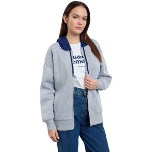 Trendyol Bordeauxrood, Oversized/Brede Pasvorm, Gebreid Sweatshirt Met Ritssluiting En Capuchon Twoaw25Sw00101