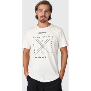 Brunotti Jahn-Logotypo Heren T-shirt - S - Wit