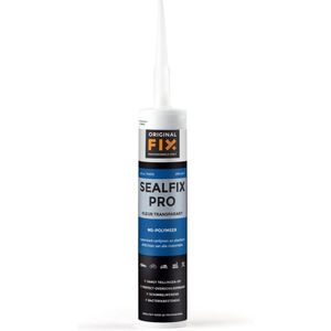 Lijmkit polymeerkit afdichtingskit montagelijm TRANSPARANT Sealfixpro Originalfix Gebruikers- en milieuvriendelijke lijm.