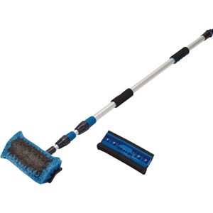 Wasborstel Met Telescopische steel – Telescoop Wasborstel Met Zachte Borstel Haren – Wasborstel Auto 3 Meter Lang – Was Borstel – Autowasborstel Telescopisch – Zwart & Blauw