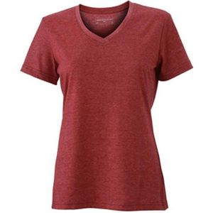 James and Nicholson Dames/dames Heather T-Shirt (Wijn rood gemêleerd)