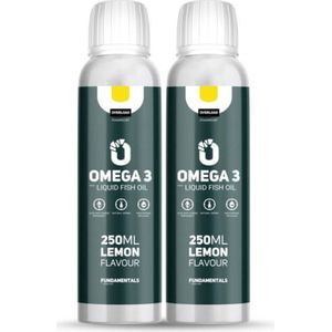 Vloeibare Visolie Omega 3 - Lemon - 2x 250 ml - Hoge EPA & DHA