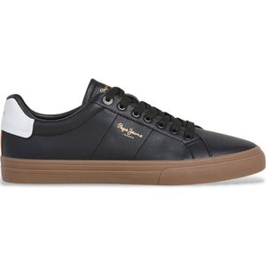 Pepe Jeans - Kenton Base - Tennisschoenen - Wit - Plat - Veters