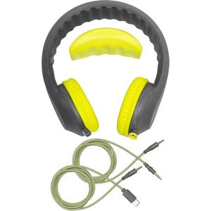 KidsCover EduFlex Lime koptelefoon - Hoofdtelefoon met Volumebegrenzing - Bekend van school - Voor peuter & kind - USB-C
