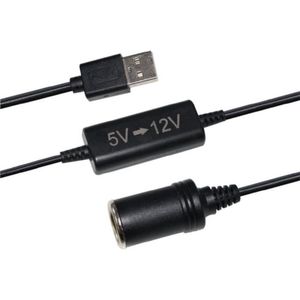 USB 5 V naar 12 V sigarettenaansteker-converter - HTC EQUIPMENT - 12 W en 120 cm kabel