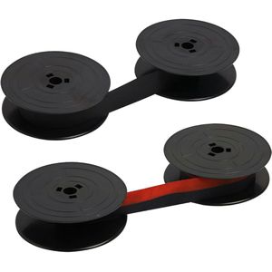 2pcs GR4 Typewriter Ink Ribbon, Color Ribbon Typewriter, Compatible with Classic Models, Red and Black Nylon, Typewriter Ribbon, Double Spool for Durable (Red & Black)