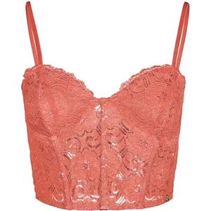 Yehwang-Kanten-Bralette-Crop-Top-Oranje-Zalm-Roze-Maat-M-Koningsdag