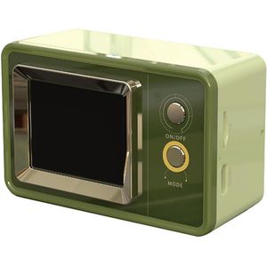 Bluetooth-luidspreker Mini draagbare Bluetooth-luidspreker Bureauklok - Retro Groen