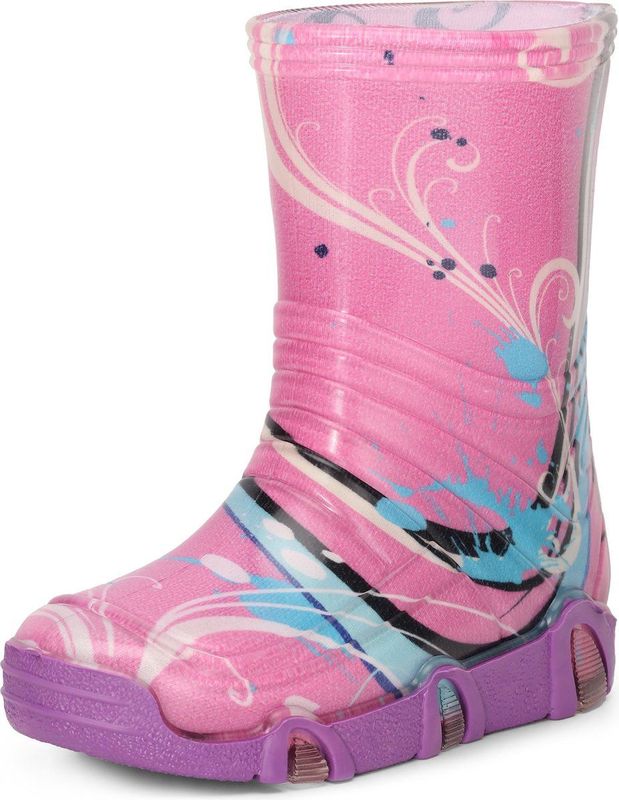 Ladeheid Kinder Regenlaarzen - Rubberen Anti-Slip Zool - PVC - LA-ZT-Szuwarek2020BW - Violett Muster-33 - 23/24