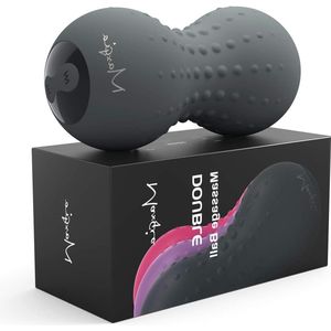 Vibrerende elektrische pinda- en lacrossebal met warmte - Oefenbal voor spierpijn - Nek- en rugmassager - Triggerpointmassage - Diepe weefselmassage - Yoga massage roller (Grau) massage roller