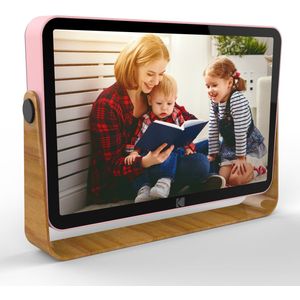 KODAK RWF-108V 10"" - Cadre Photo Numérique Wi-Fi, Écran IPS Tactile 1280x800, Stockage 32 Go, WiFi 6 Dual-Band, Batterie 4000 mAh, Contrôle App, Lecteur Multimédia - Rose