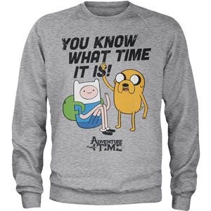 It'S Adventure Time Sweatshirt Heathergrey-S