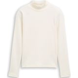 Tom Tailor - Geribd Shirt - Lange Mouwen - Met Opstaande Kraag