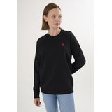Felix Hardy Basic Sweatshirt Ronde Hals Katoen Dames Zwart - L