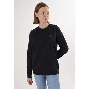 Felix Hardy Basic Sweatshirt Ronde Hals Katoen Dames Zwart - L