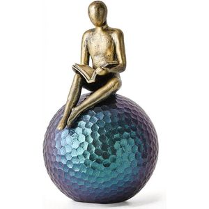 B21 Intellect- Goud Spiritueel Woon Decoratie Beeldje Boekenkast Tafel