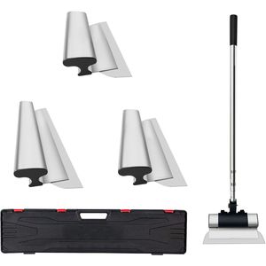 Troffelset voor Gipsplaten, 10/16/24 Inch, Troffelgereedschap met Ergonomische Verlenggreep, Roestvrijstalen Spaancombinatie voor het Gladstrijken van Muren en Plafonds