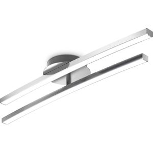 B.K.Licht - LED Plafonniére - draaibaar - aluminium - woonkamer plafondlamp - 3.000K - 960Lm - 12W