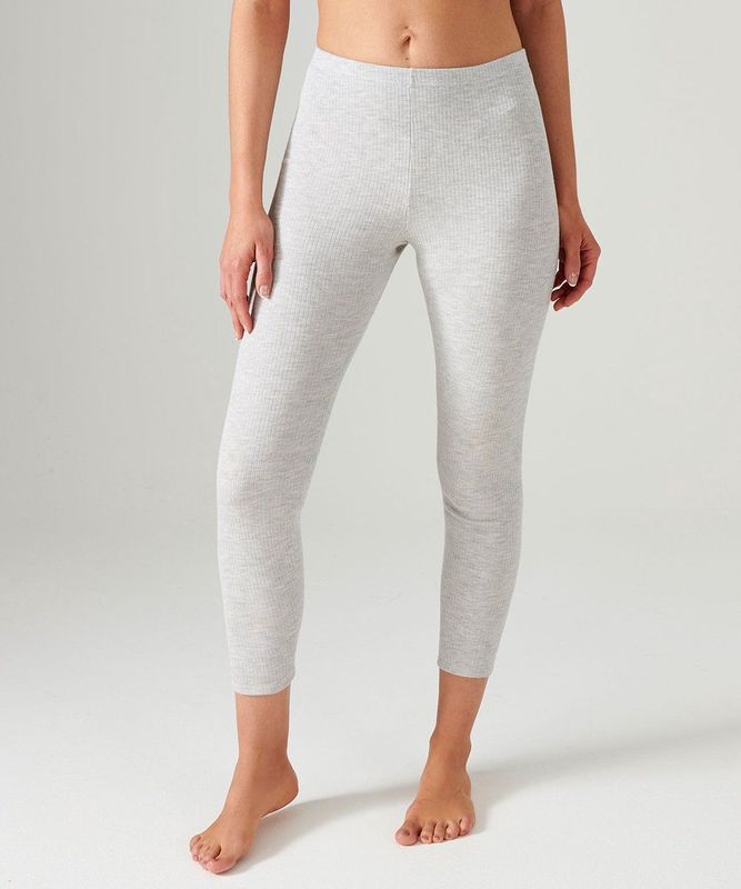 Damart - Lang ondergoed Thermolactyl, fleece ribboorden - Dames - Grijs - 34-36