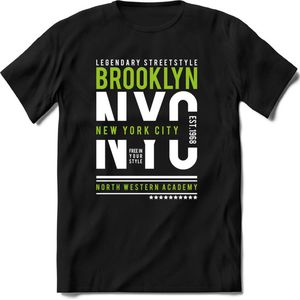 New York City - Brooklyn | TSK Original & vintage | T-Shirt Heren - Dames | Groen | Perfect Cadeau Shirt | Grappige Spreuken - Zinnen - Teksten | Maat XXL