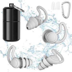 Oordopjes om te Slapen 2 Paar Siliconen Ruisonderdrukking Herbruikbaar Superzachte voor Zijslapers Snurken Reizen Maaien Zwemmen - Wit