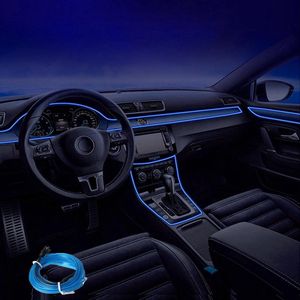 LED-interieurverlichting voor auto's - 5V USB EL Wire - 5m - sfeerverlichting - Blauw Geschikt voor dashboard kieren - deurkieren, doe-het-zelf-ontwerpen.