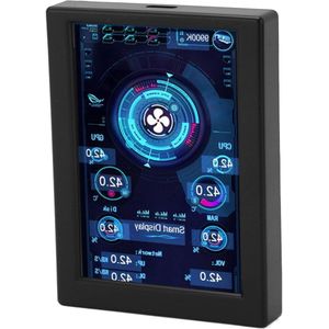 35 Inch IPS USB-minischerm Traploos Dimmen PC-temperatuurweergave CPU RAM-gegevensmonitor Sensorpaneeldisplay (Zwart)