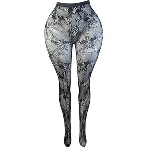 BamBella ® - Panty -Onesize - gaas maillot dunne pantys Dames - Onesize - lingerie van kant zwart