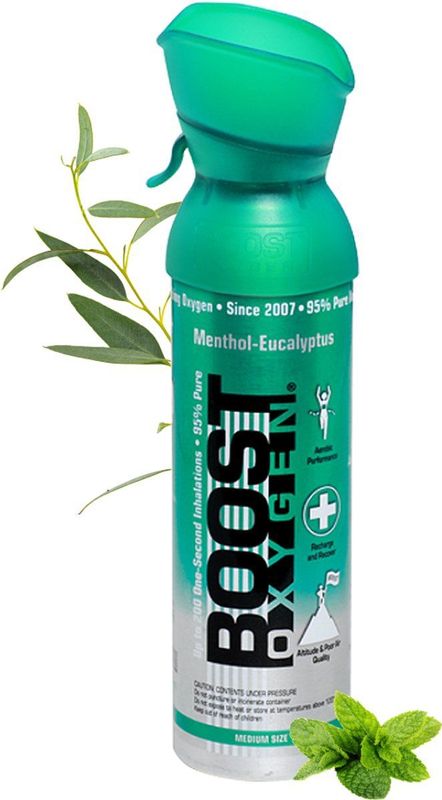 Boost Oxygen - Menthol Eucalyptus - Zuurstoffles - 5L - 95% Pure Zuurstof - Tot 100 Inhalaties