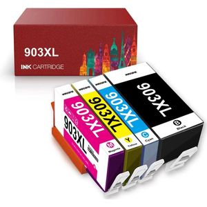 HP 903/903XL Inktcartridges - 4-Pack - Geschikt voor Officejet 6950/Pro 6960/Pro 6970
