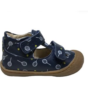 Naturino velcro bumper tennis print gesloten lederen sandalen Puffy navy mt 18
