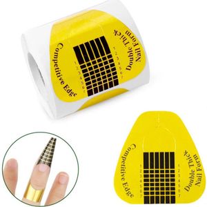 Nagel sjablonen - Nagelverlenging - Nail Forms - Goud - 100 Stuks - Nail Art - Acryl sjabloon - Gel & Acryl Nagel Sjablonen - Zelfklevend - voor Gelnagels en Nagelverlengingen