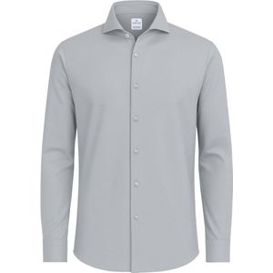 Vercate - Strijkvrij Overhemd - Lichtgrijs - Japanese Knitted