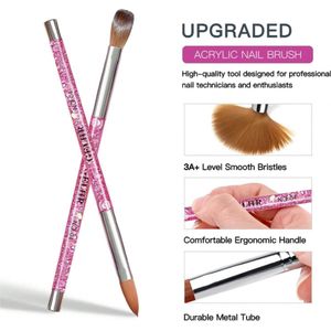 GUAPÀ® Acryl Penseel | Nagel Penselen | Nail Art penselen | Nail Brush | Nepnagels | Acrylic Nails | Acryl Brush Nr 4 | Acryl Forms | Roze Acryl Penseel Maat 4