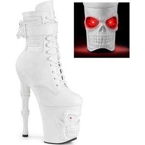 Pleaser - RAPTURE-1020STR-LT Plateau Laarzen, Paaldans schoenen - US 5 - 35 Shoes - Wit