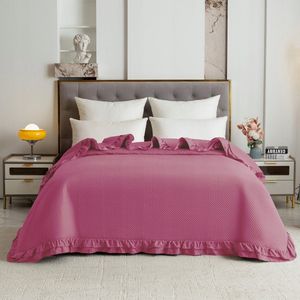 Pikante Dekbedovertrek Rosella 200x220cm met Ruches - Fuchsia