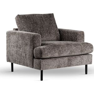 Fauteuil Stof Antraciet - Zithoogte 47cm - 89x94x83cm - Giga Meubel