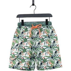 Ducksday - Zwemshort voor jongen - boardshort - UV-werend - UPF50+ - Surf - Toucan - maat 12 jaar