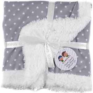 Gamberritos Babydeken Star Junior 110 X 140 Cm Polyester Grijs
