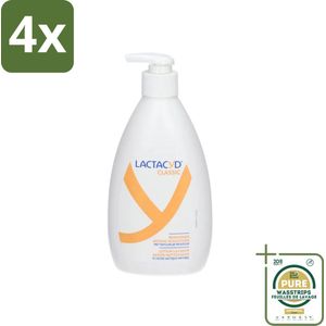 Lactacyd Classic - Intieme Waslotion - Reinigend - Met Natuurlijk Melkzuur - 400 ml - Voordeelverpakking - 4 stuks - Natuurlijke melkzuur - PH-balans