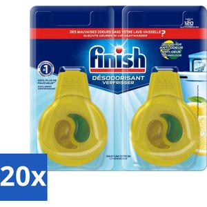 Finish Deo Odorstop - Vaatwasverfrisser - Citroen Parfum - Anti-geur - Tot 120 Afwasbeurten - Bulkverpakking - 20 stuks