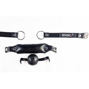 BNDGx® - Mond Gag - Zwart - 2 delig- Seks speeltje - Mond dicht seks speeltje rond bal mond strap masker bdsm fetish