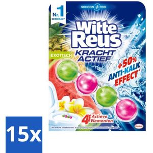Witte Reus - Toiletblok - Kracht Actief Exotisch - Fris & langdurige geur - Bulkverpakking - 15 stuks
