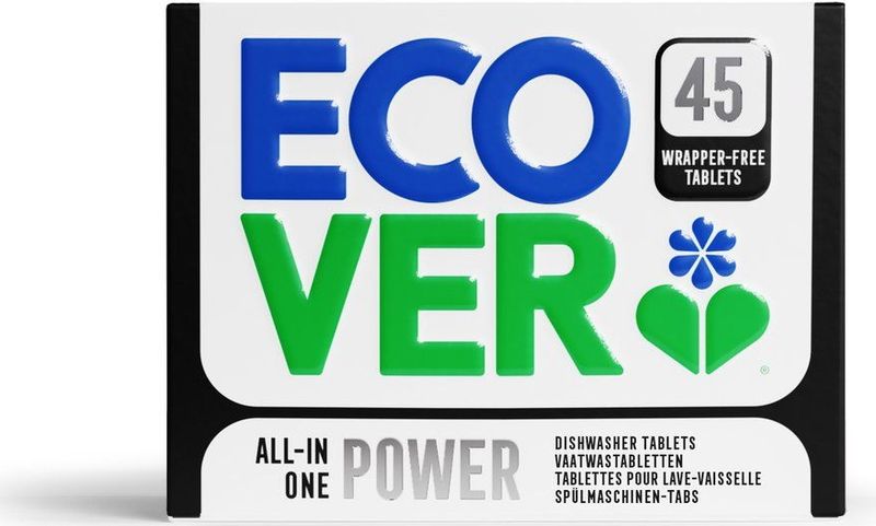 Ecover - All-In-One Power - Vaatwastabletten - Extra Krachtige Reiniging - Natuurlijk Duurzaam