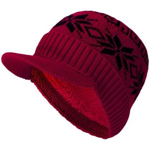 Wintermuts met Klep - Rood - Unisex - Gevoerd