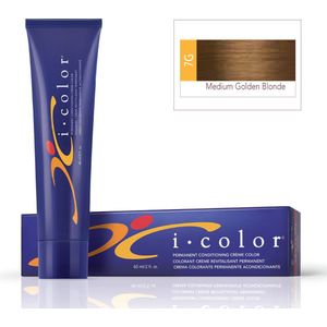 ISO i color Permanent Conditioning Crème Color 60ml 7G(7.3) Medium Golden Blonde