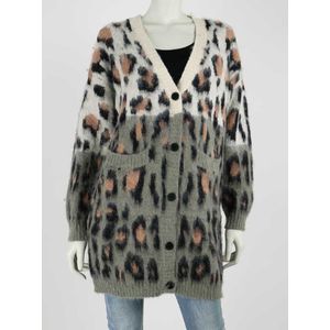 Hill Fashion - Vest - Maud - Tijgerprint - Groen - One-size