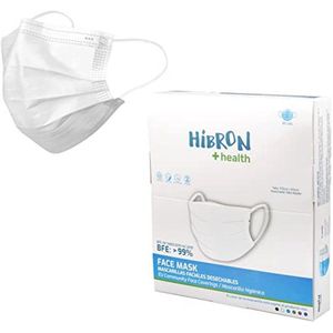 Wegwerpgezichtsmaskers met 99% filtering - 50 stuks, CWA 17553:2020 goedgekeurd