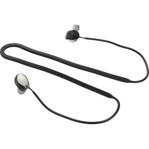 kwmobile Strap Compatible with Sony WF-1000XM5 - Silicone Cord Holder for Wireless Earphones - Black